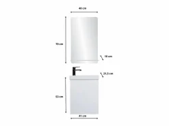 Mueble lavabo LISA + estante espejo