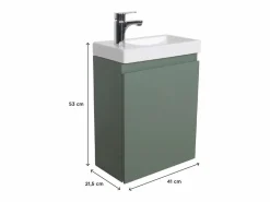 Mueble lavabo LISA negro + grifería