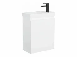 Mueble lavabo LISA negro + grifería Blanco