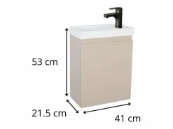 Mueble lavabo LISA negro + grifería