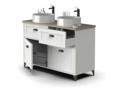 Mueble Lavabo para Baño color , Roble Cambrian - Longitud 120 x Profundidad 47 x Altura 80 cm