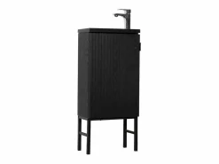 Sale Mueble lavabo sobre patas roble-carbón STUDIO Mueble De Aseo