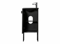 Sale Mueble lavabo sobre patas roble-carbón STUDIO Mueble De Aseo