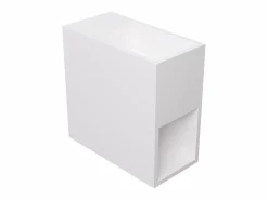 Shower & Design Mueble lavamanos suspendido en solid surface con estante - 40 cm - PUMORI