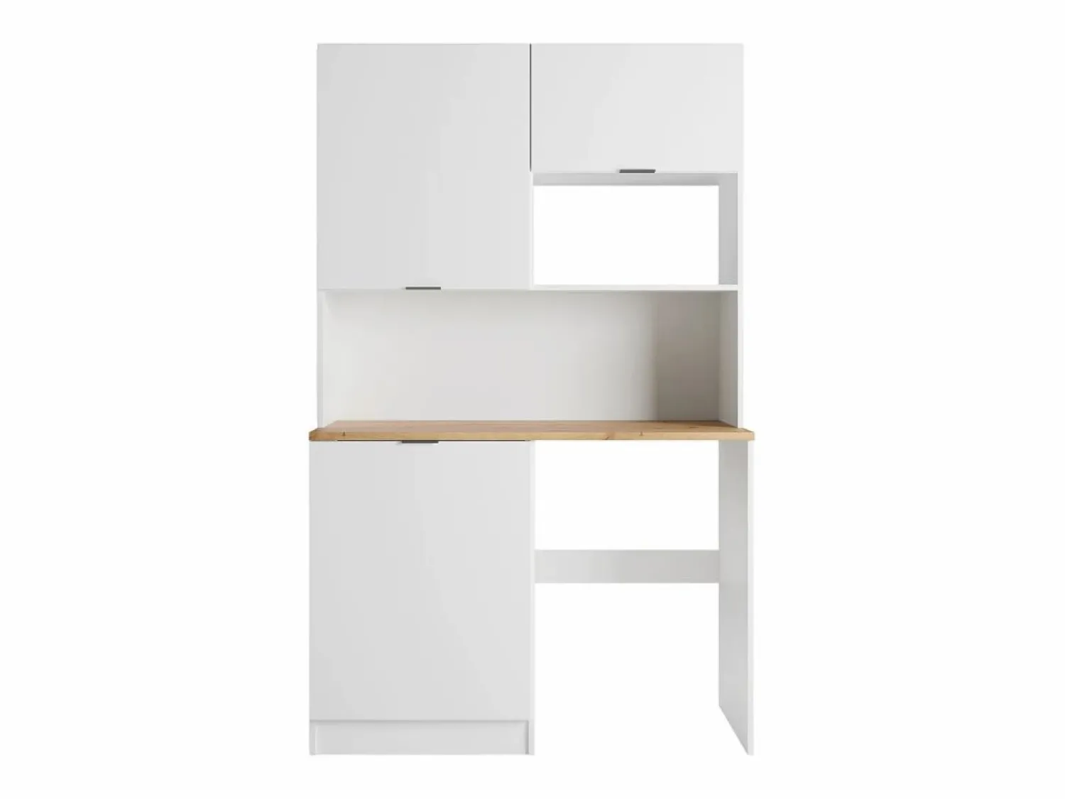 Hot Mueble multifunción - Con encimera de 120 cm - Blanco y natural - CARMEO Mueble Para Lavadora|Cocina Completa