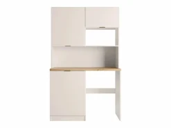 Outlet Mueble multifunción para cocina y lavadero - Con encimera 120 cm - Beige y natural - CARMEO Mueble Para Lavadora|Cocina Completa