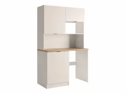Outlet Mueble multifunción para cocina y lavadero - Con encimera 120 cm - Beige y natural - CARMEO Mueble Para Lavadora|Cocina Completa