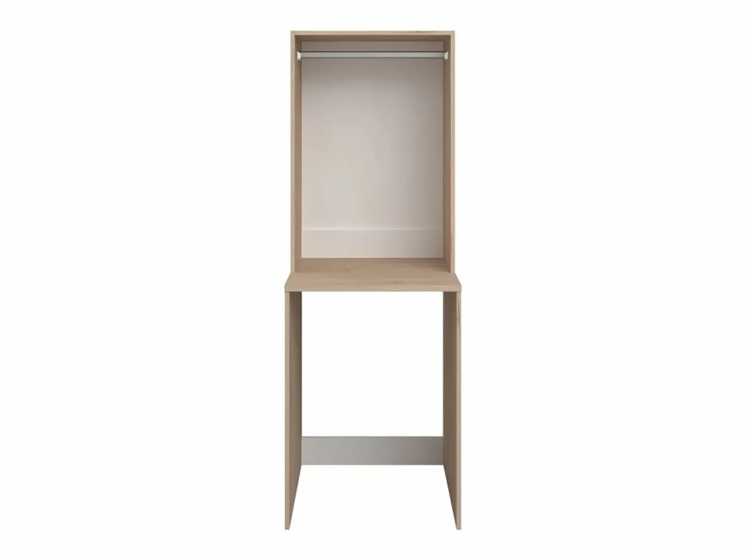 Mueble para 2 lavadoras - Natural claro y blanco - L176 x 184 x 66 cm - ERKANO Mueble Para Lavadora