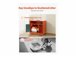 New Mueble para Caja de Arena SucceBuy Gato Armario Esconder Casa de Baño de Gato Interior Moderno, Nicho Esconder-arena en Madera, Compatible, 79,2x43x71 cm, Verde