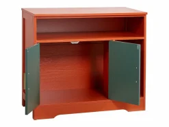 New Mueble para Caja de Arena SucceBuy Gato Armario Esconder Casa de Baño de Gato Interior Moderno, Nicho Esconder-arena en Madera, Compatible, 79,2x43x71 cm, Verde