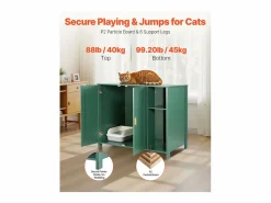 Hot Mueble para Caja de Arena SucceBuy Gato Autolimpiante Armario Esconder Casa Baño Gato, Nicho Esconder-arena, con Separador Extraíble, Toma de Corriente, Higiene Y Cuidado De Mascotas