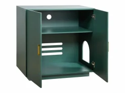 Online Mueble para Caja de Arena SucceBuy Gato Armario Esconder Casa de Baño de Gato Doble Puerta, Nicho Esconder-arena Madera con Agujeros, 80 x 50 x 79 cm Higiene Y Cuidado De Mascotas