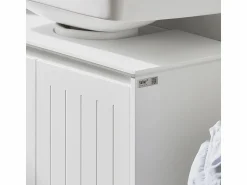 Sobuy Mueble para Debajo del Lavabo Fregadero Armario de Baño de Suelo con 2 Puertas 60 x 30 x 60 cm BZR108- II-W ES Blanco