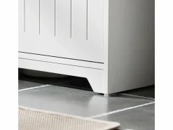 Sobuy Mueble para Debajo del Lavabo Fregadero Armario de Baño de Suelo con 2 Puertas 60 x 30 x 60 cm BZR108- II-W ES Blanco