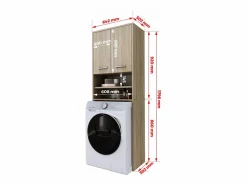 Online Mueble para lavadora, 2 armarios, 180 x 64 x 30 cm, Roble Sonoma Mueble Para Lavadora
