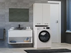 Mueble para lavadora, 30 x 64 x 180 cm, mate