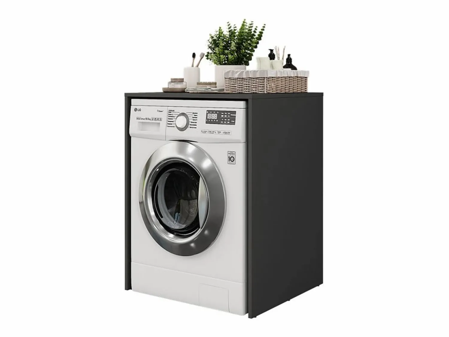 Mueble para lavadora antracita 68x60.1x88.5 irma Mueble Para Lavadora