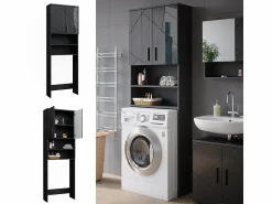 Online Mueble para lavadora antracita alto brillo 64x26x190.5 irma Mueble Para Lavadora