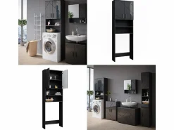 Online Mueble para lavadora antracita alto brillo 64x26x190.5 irma Mueble Para Lavadora