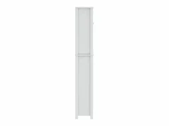New vidaxl Mueble para lavadora BERG madera maciza 76x27x164,5 cm Blanco