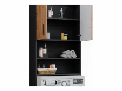 New Mueble para lavadora oro power roble/antracita 64x26x190.5 irma Mueble Para Lavadora