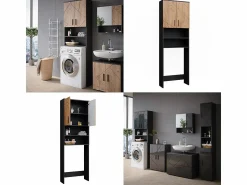 New Mueble para lavadora oro power roble/antracita 64x26x190.5 irma Mueble Para Lavadora