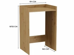 Mueble para lavadora, Roble Artesano, 64 x 97,5 x 50 cm