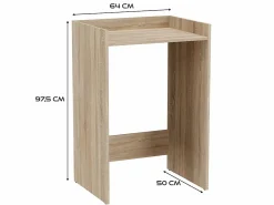 Clearance Mueble para lavadora, roble Sonoma, 64 x 97,5 x 50 cm Mueble Para Lavadora