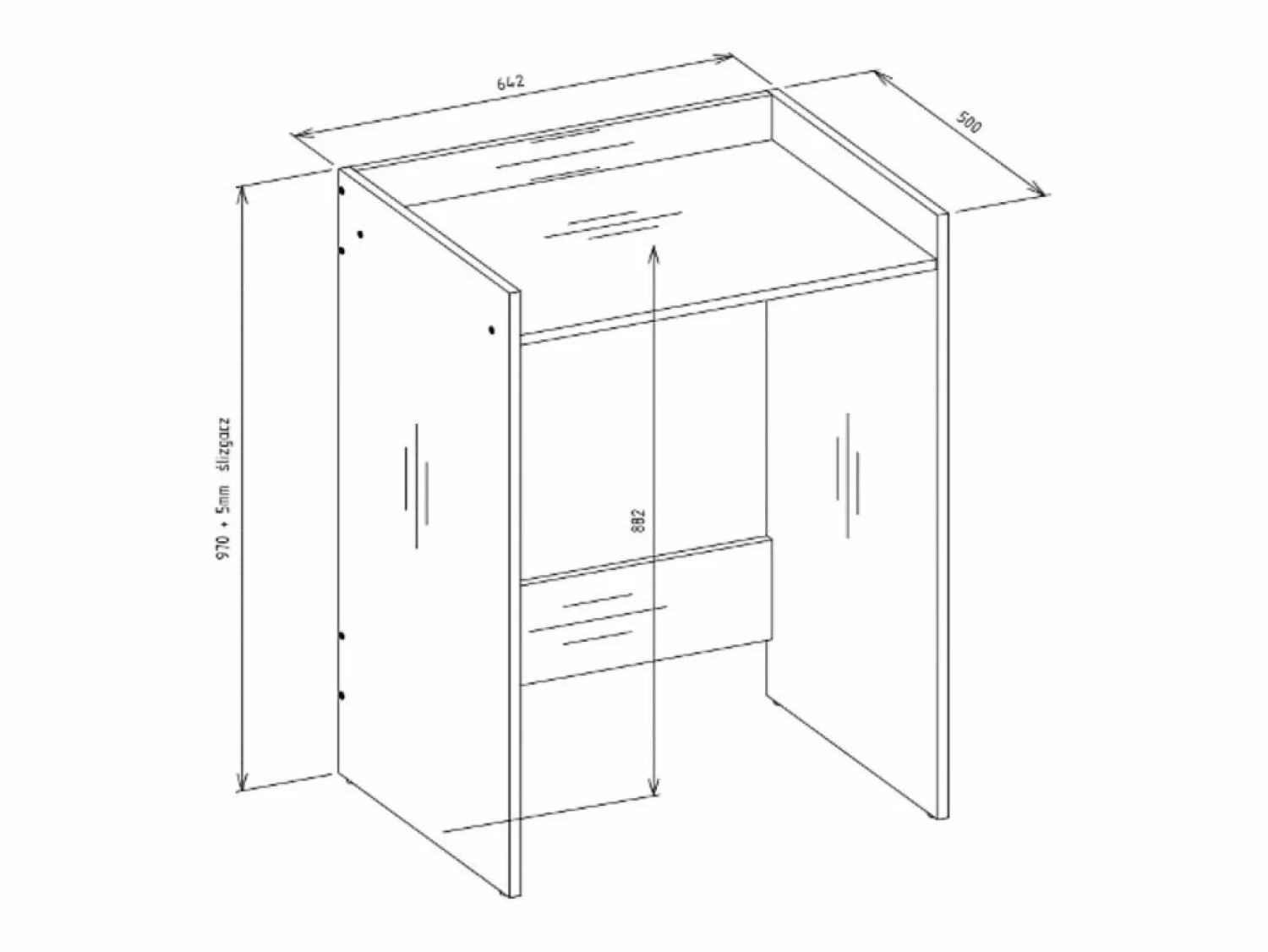 Clearance Mueble para lavadora, roble Sonoma, 64 x 97,5 x 50 cm Mueble Para Lavadora
