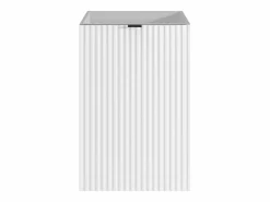 Discount Mueble para lavamanos estriado con puerta reversible - H60 x L40 x P22 - VAHIRA Mueble De Aseo