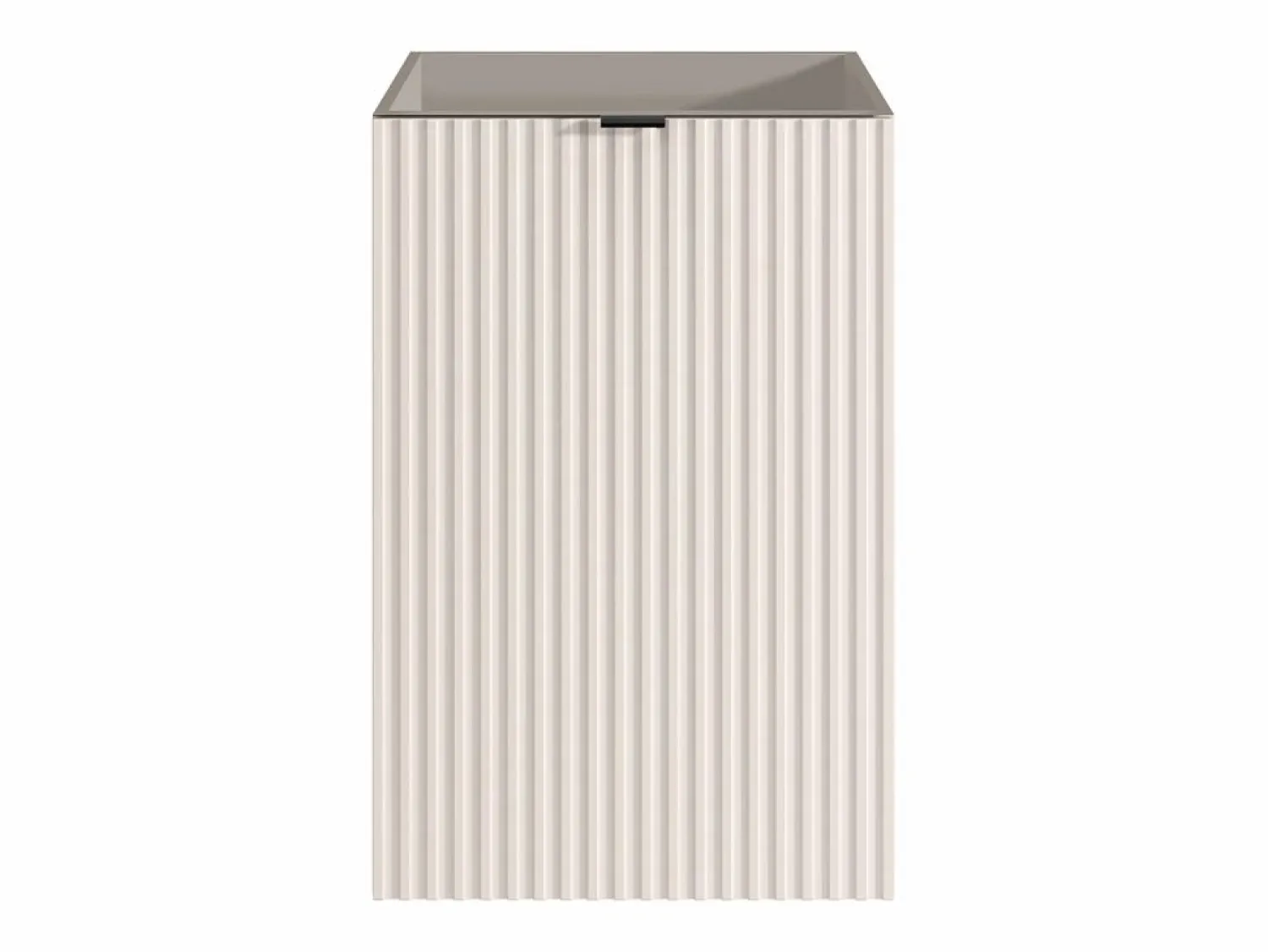 Discount Mueble para lavamanos estriado con puerta reversible - H60 x L40 x P22 - VAHIRA Mueble De Aseo