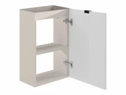 Discount Mueble para lavamanos estriado con puerta reversible - H60 x L40 x P22 - VAHIRA Mueble De Aseo