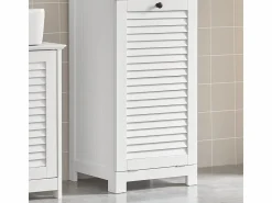 Sobuy Mueble para Ropa Sucia Armario Multifuncional para Baño con 1 Cesto y 1 Cajón 40 x 38 x 90 BZR73-W ES