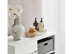 Online Sobuy Mueble para Ropa Sucia Armario Multifuncional para Baño con 1 Cesto y 1 Cajón 3 Cestos Separados 80 x 38 x 91cm BZR77-W ES Blanco