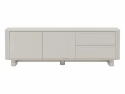 Hot Vente-unique Mueble para TV con 2 puertas y 2 cajones - - DIGARA Beige