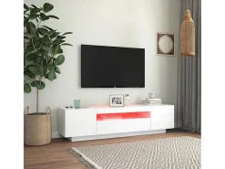 Clicnbuy Mueble para TV con luces LED 160x35x40 cm