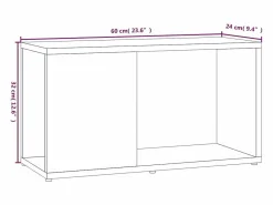 Clicnbuy Mueble para TV madera contrachapada roble ahumado 60x24x32 cm