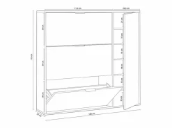 Hot Mueble para zapatos de 3 abatibles y 1 puerta, 30 pares - L106 cm Zapatero|Mueble De Almacenaje