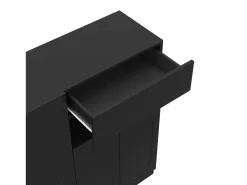 ModernLuxe Mueble para zapatos multifuncional - con asiento acolchado - con 4 puertas y 1 cajón -