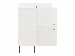 ModernLuxe Mueble para zapatos 80x36x90cm - 4 puertas - Patas de metal - MDF -