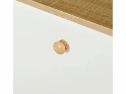 Discount Mueble para zapatos 90x24x104,5cm - con 4 puertas abatibles - con estantes abiertos - Blanco + Natural Zapatero|Mueble De Almacenaje