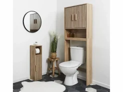 The Home Deco Factory Mueble Portarrollos de Papel Higiénico Klaus Marrón 78cm