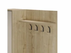 Outlet duehome Mueble recibidor con perchero Vesta Roble Beige Gris