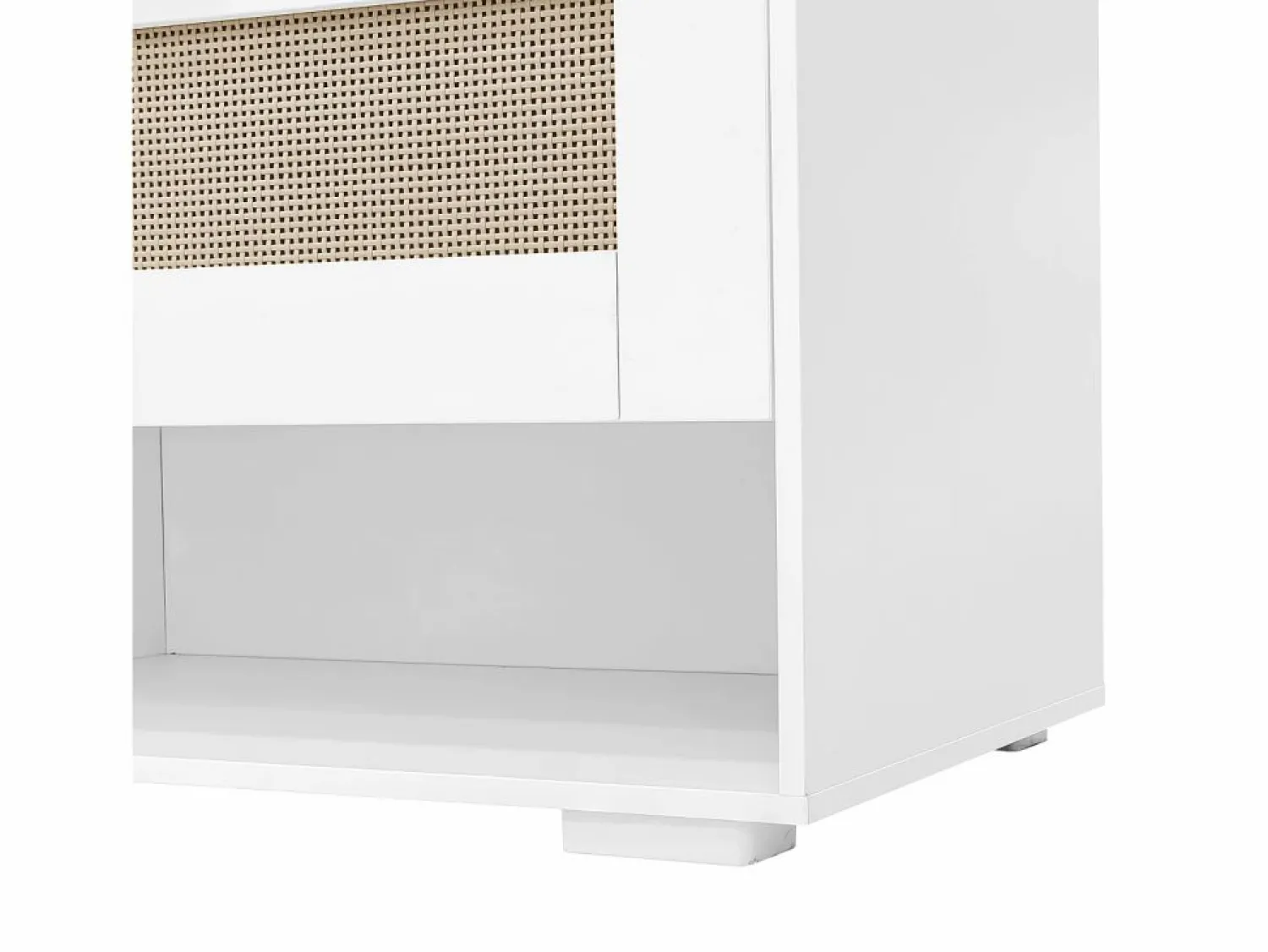 Outlet Mueble recibidor Espejo integrado y banco 110x38x190cm Puertas efecto ratán MDF y tablero de partículas y efecto madera ganchos dorados iluminación LED Armario De Entrada