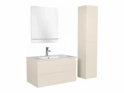 Best Mueble sencillo + grifería + espejo + columna SORRENTO Beige