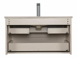 Best Mueble sencillo + grifería + espejo + columna SORRENTO Beige