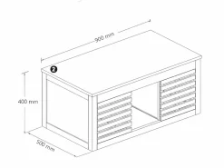 Best Mueble simple lavabo de madera de acacia - Mueble de baño - 90 cm - PENEBEL Mueble De Baño Simple