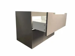 New Mueble simple lavabo suspendido gris , 80 cm, STEFANIE Mueble De Baño Simple