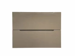 Hot Mueble simple lavabo suspendido gris arenoso con columna, 80 cm, STEFANIE Conjunto De Baño
