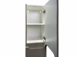 Hot Mueble simple lavabo suspendido gris arenoso con columna, 80 cm, STEFANIE Conjunto De Baño